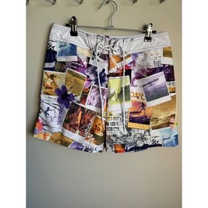 Oxbow Mens Board Shorts Swim Trunks All Over Print Vintage Y2K Surfer Beachwear